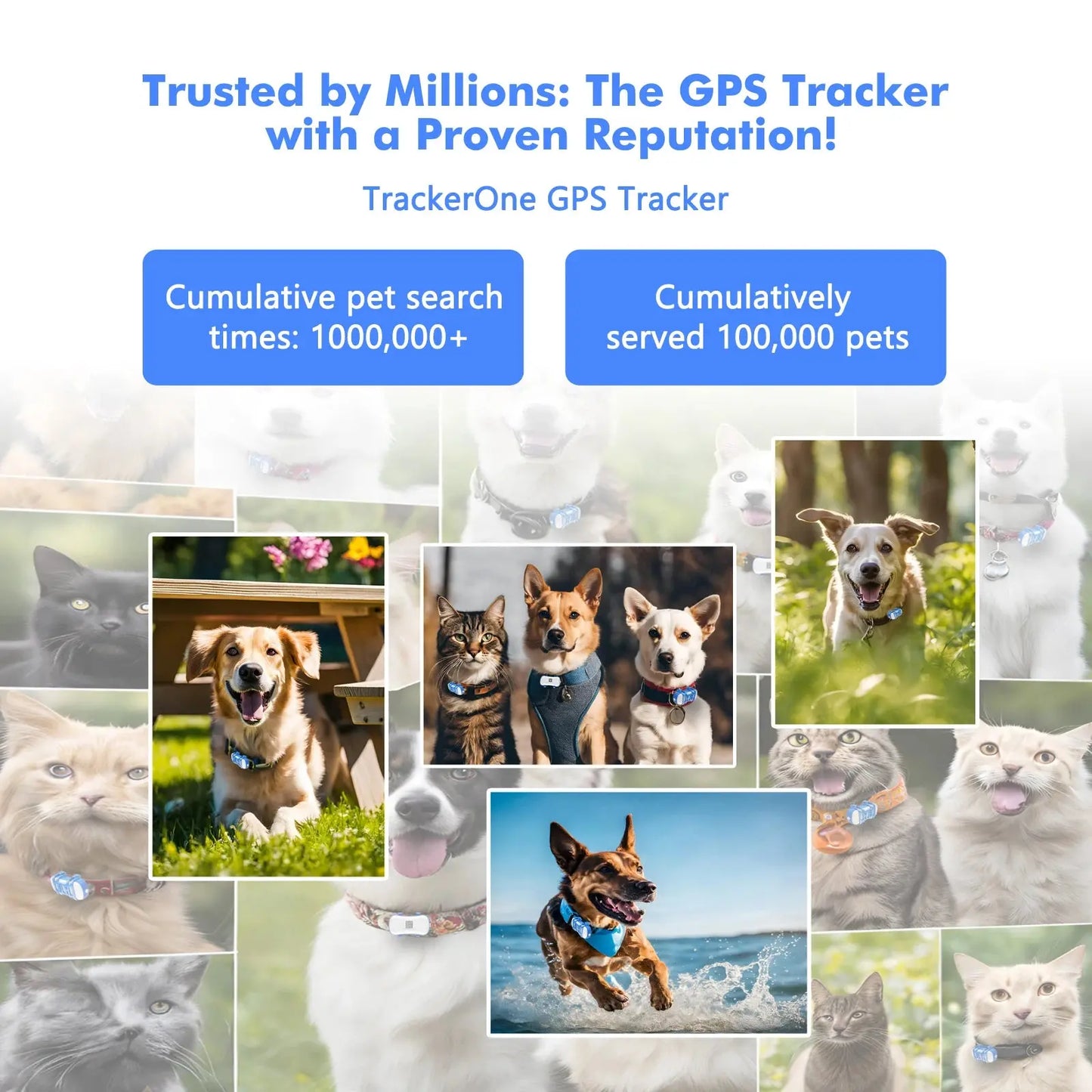 4G Dog Cat GPS Tracker for Pets - Waterproof Smart Locator with App, Live Tracking & Light/Sound Search, Free Trial Included willgetstore
