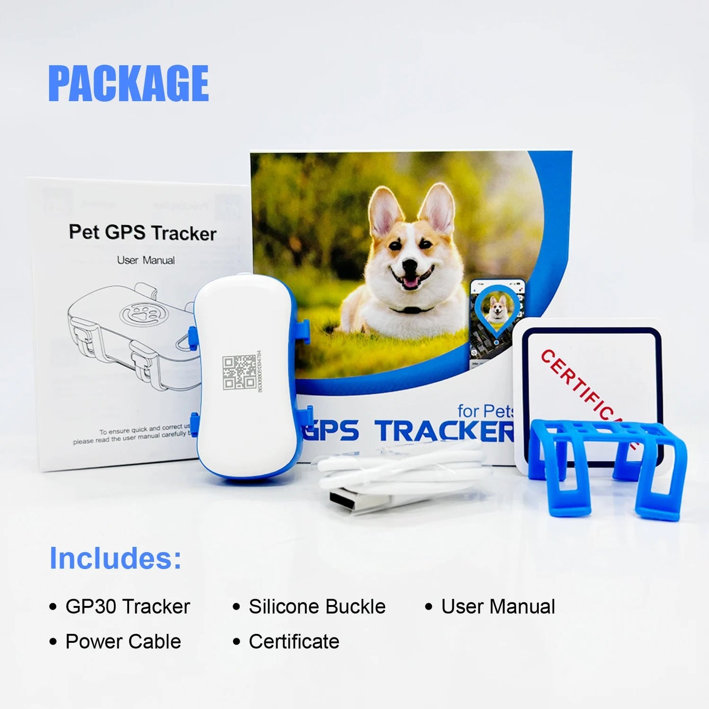 ‌4G Dog Cat GPS Tracker for Pets - Waterproof Smart Locator with App, Live Tracking & Light/Sound Search, Free Trial Included willgetstore